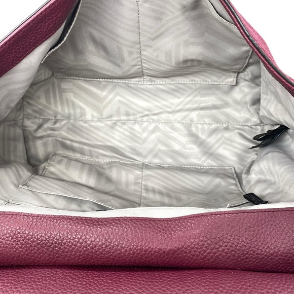 Rebecca Minkoff Keith Satchel Suede Leather Burgundy Bag - Picture 5 of 10